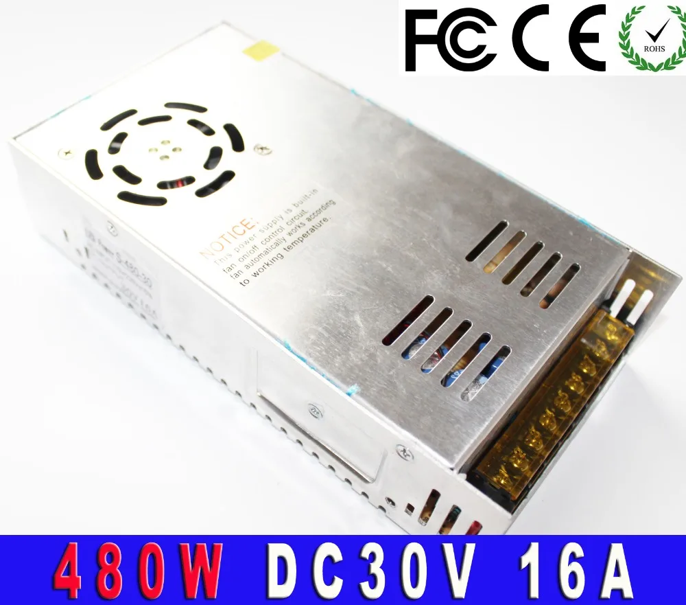30V 16A Rechargeable Float battery charger for Generator strip cnc printer 480w Switching Power Supply 110v 220v AC to dc SMPS