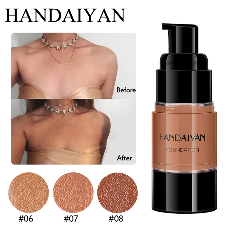 

HANDAIYAN Spray Body Foundation Self Tanning Bronzer Face & Body Color Corrector Concealer Cream Liquid Foundation Makeup 20ML