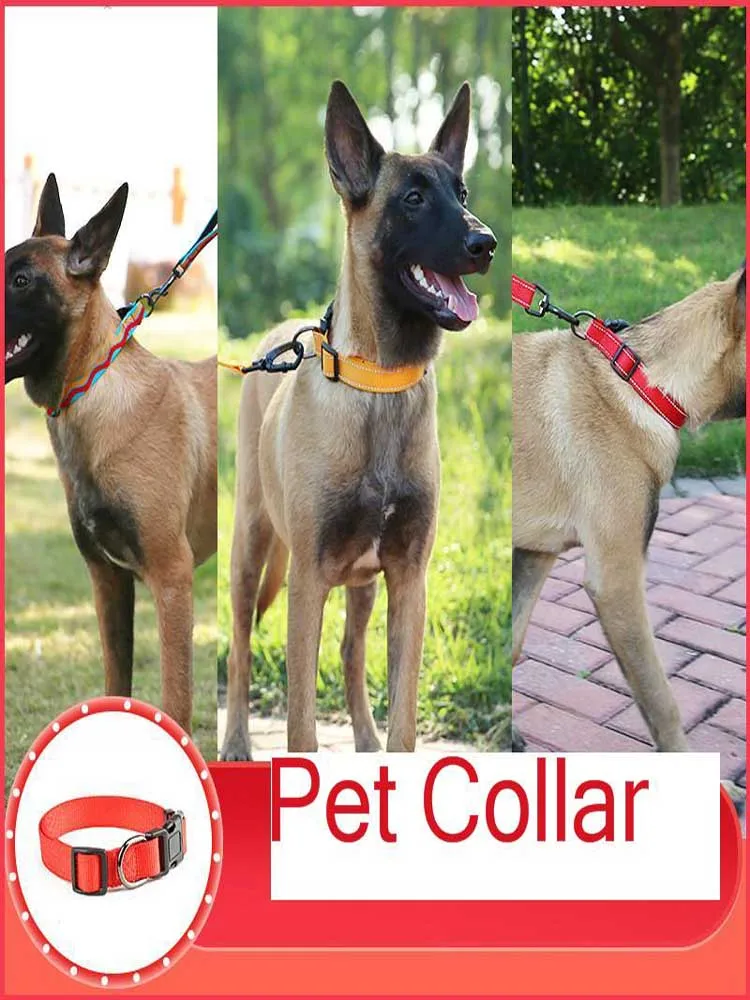 Haustier Hund Kragen Klassische Solide Grund Nylon Hund Kragen mit Quick Snap Schnalle Kann Spiel Leine& Harness S/M/L