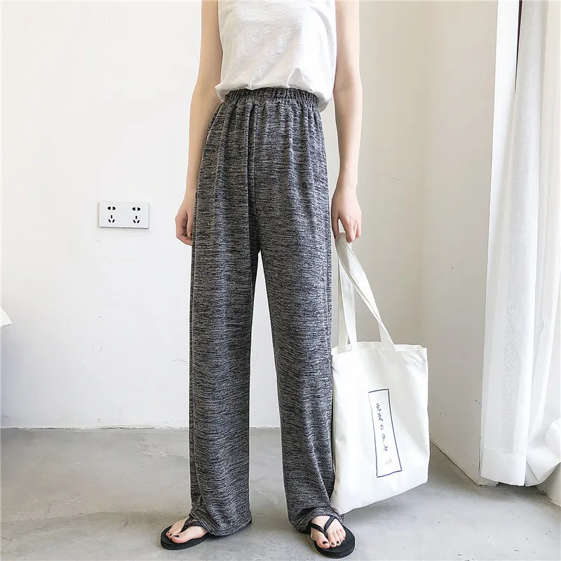 

Thin Section 2019 The Trend Of Summer Solid Color To Mop The Floor Directly Cuffless Trousers Easy Student Leisure Time Pants