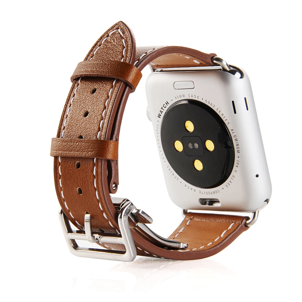 Ремешок с пряжкой для Apple Watch 4 band 44 мм 40 мм Iwatch series 4 Fauve Barenia кожаный браслет
