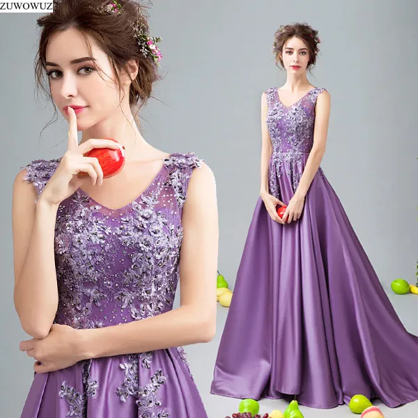 purple engagement dress