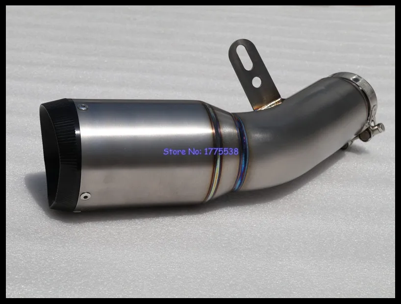 Customized Titanium Alloy Motorcycle Exhaust Muffler Slip-on Demper Escape for S1000RR 2015 2016 Exhaust Muffler with warehouseC Tip - Image 3