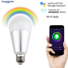 FRENKEVER Smart Bulb 10W RGB Warm Bulbs LED Light Timing Function WIFI APP Remote Control with Alexa & Google Home FK-A21N