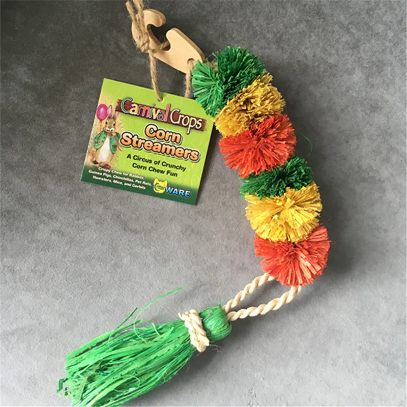 Красочная маленькая игрушка в виде животного лист кукурузы Toss кролик морская