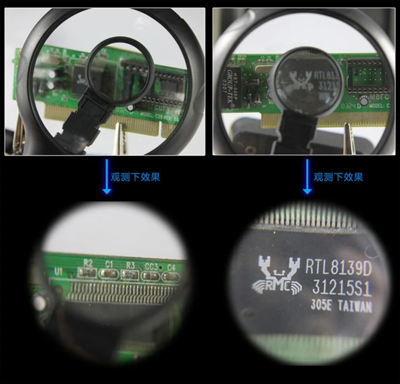 Регулируемые линзы глаз Стекло es Новое увеличительное стекло 5 Led клипса Лупа Многофункциональный 2.5X 7.5X 10X настольная лампа инструмент для ремонта