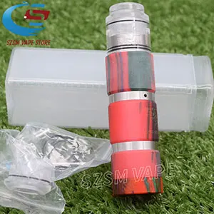 Электронная сигарета sob mod комплект 18650 батарея с QP KALI V2 RDA Fatality RDA атомайзер 25 мм vape механический мод для испарителя комплект - Цвет: Red Transparent