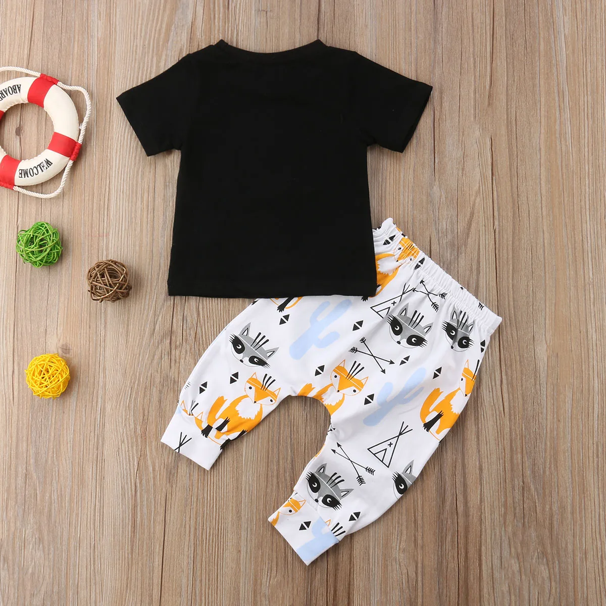 Pudcoco/летний комплект одежды наряд для новорожденных мальчиков футболки с героями мультфильмов топ и длинные штаны повседневный комплект из 2 предметов для малышей