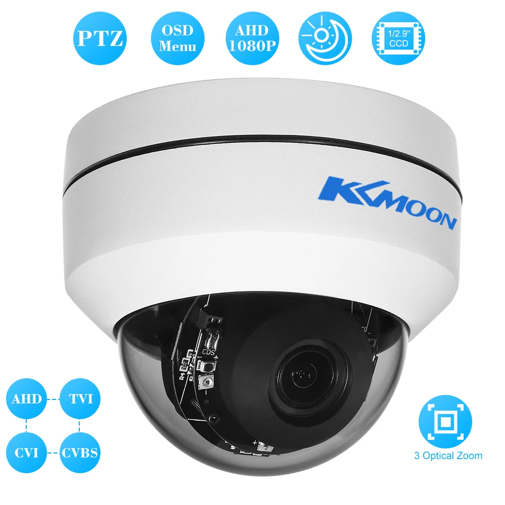 Kkmoon HD 1080 P AHD CCTV камера 2,8~ 8 мм Автофокус PTZ Doom камера 1/2. " CMOS 2.1MP 2 ИК светодиоды камеры видеонаблюдения