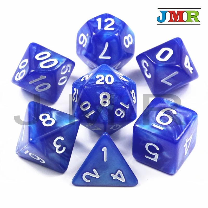 

Promotion 7pc/set Dice Set Multi-Sided Dice with Marble Effect DND and RPG Dice Game for Parties Toy Bauble Gift