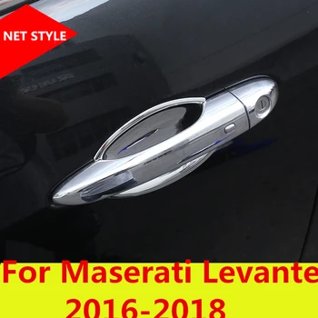 

Car shape outside door handle cover door bowl frame trim sticker accessories door bowl For Maserati Levante 2016-2018