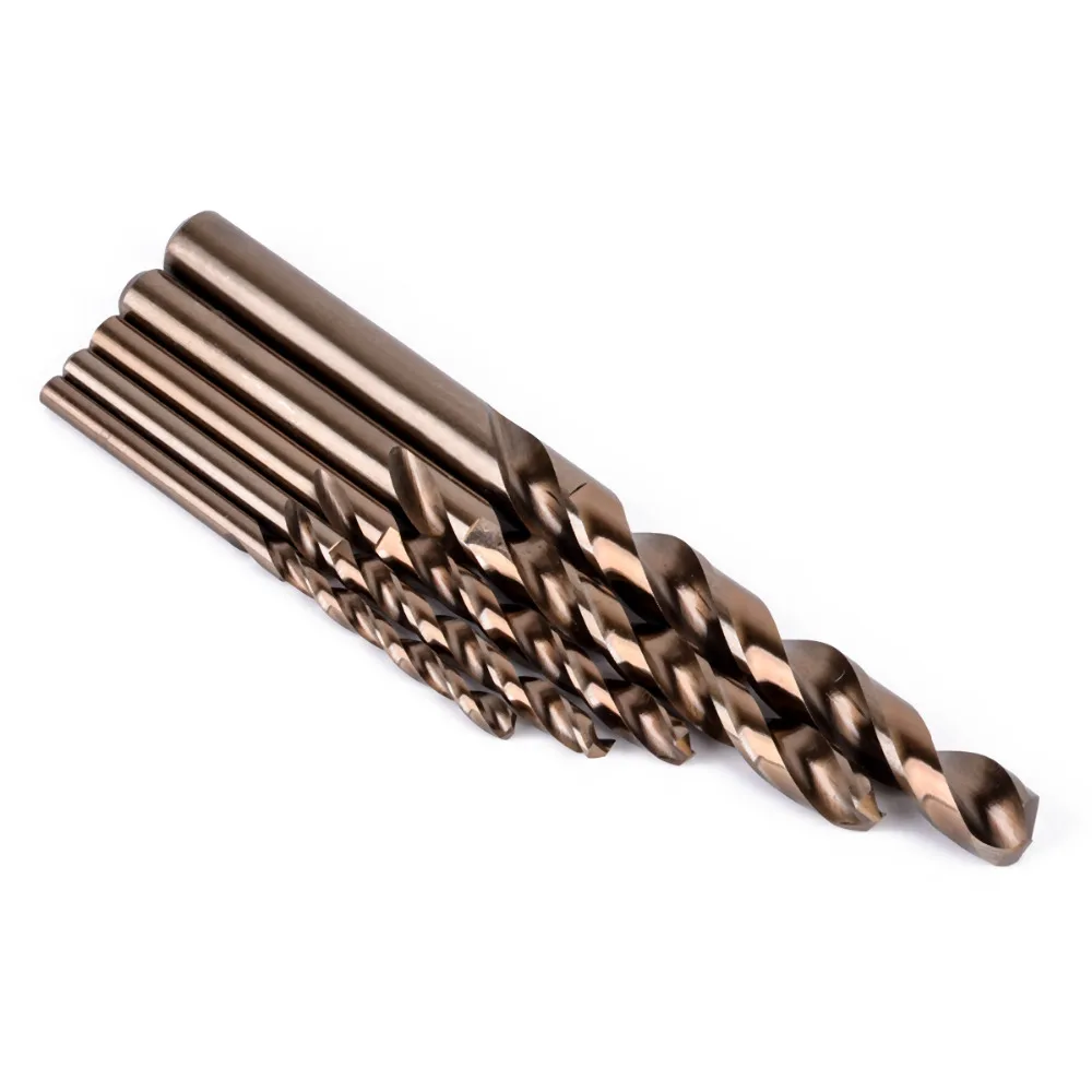Fixmee 5pcs HSS-CO Cobalt Drill Bits High Quality M35 Cobalt Twist Drill Bits Set 4/5/6/8/10mm For Woodworking Tools Fixmee 5pcs HSS-CO Cobalt Drill Bits High Quality M35 Cobalt Twist Drill Bits Set 4/5/6/8/10mm For Woodworking Tools