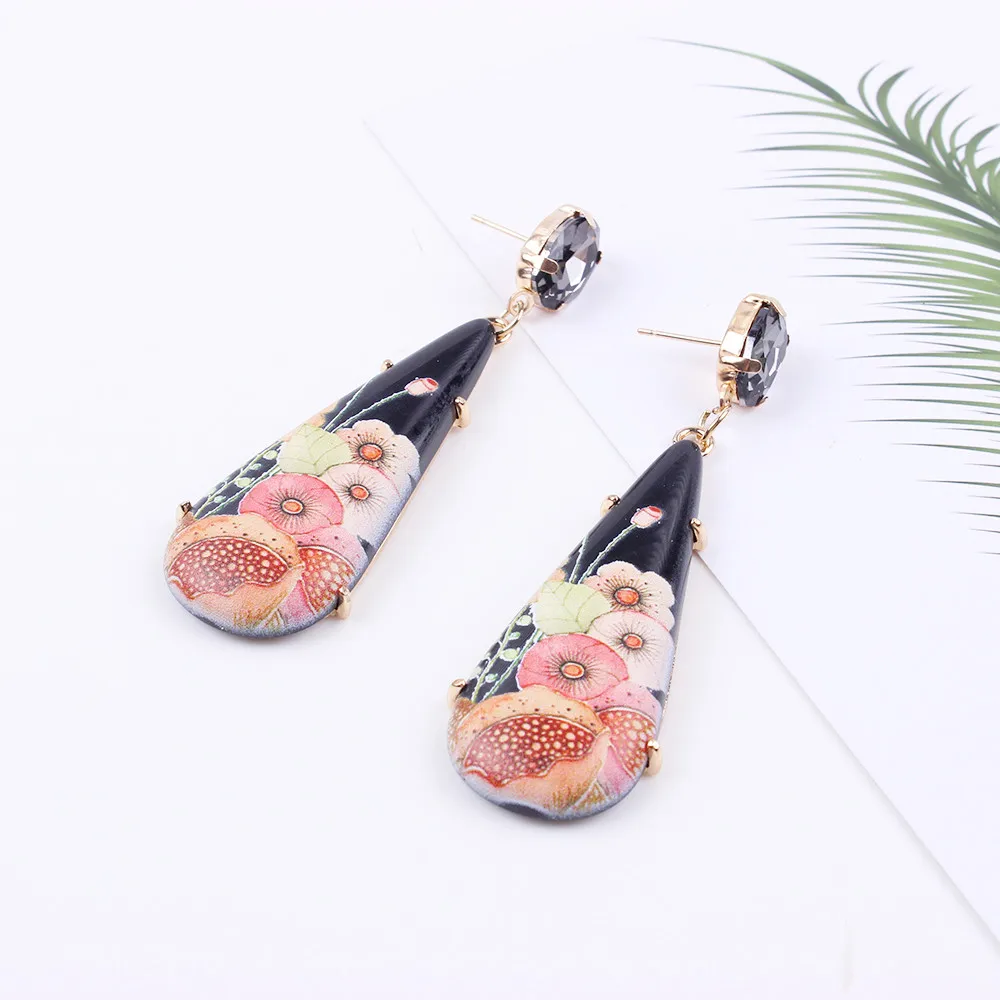 Women's Elegant Long Tassel Earrings Ear Stud Jewelry Gift Alloy Rhinestone Beautiful Earrings