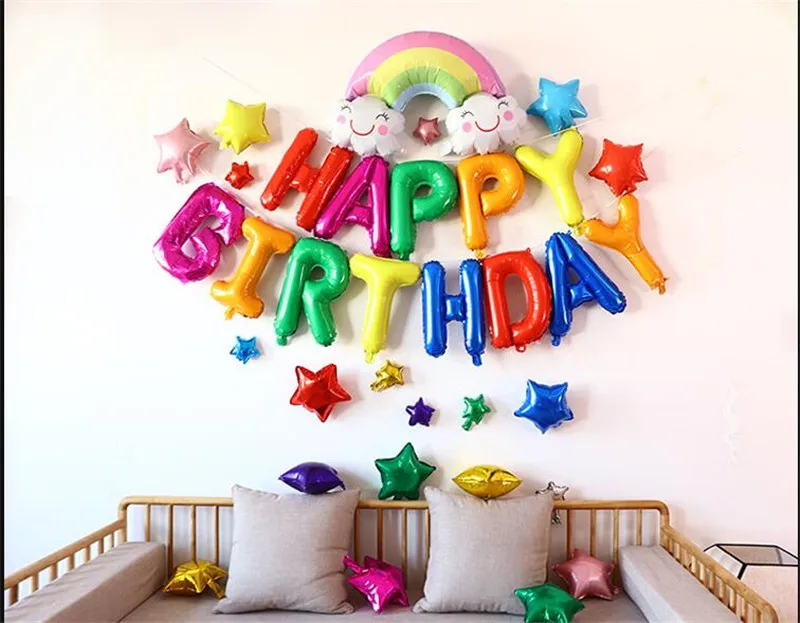 Надувной воздушный шар в виде шляпы единорога с надписью Happy Birthday для свадебной
