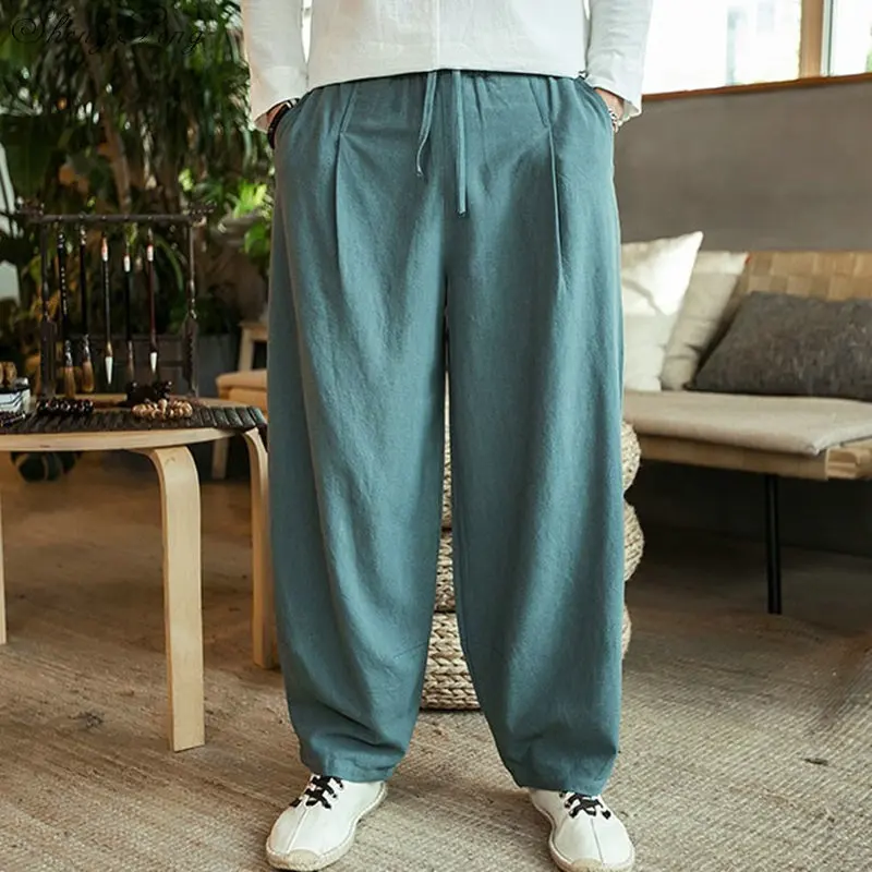 Традиционная китайская мужская одежда брюки кунг-фу восточные брюки мужские этнические одежда Восточная мужская одежда G184