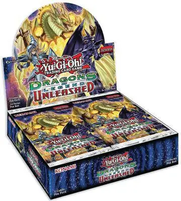 YuGiOh! Драконы легенды 3 Unleashed Booster Box: 24 упаковки x 5 Holo карт - Цвет: Светло-серый
