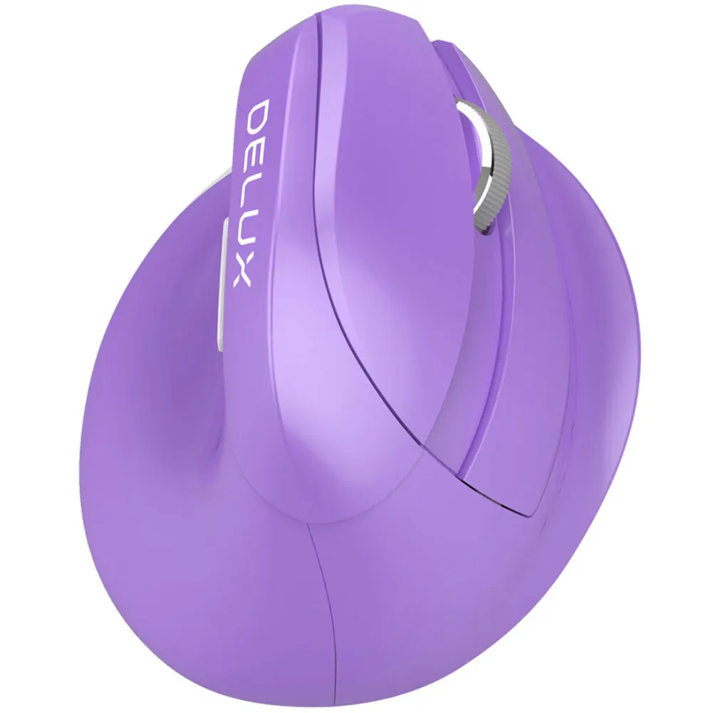 

Delux M618 Mini Buttons Cordless Wireless Gaming Mice Gift Ergonomic Vertical Mouse Desktop Computer Rechargeable Optical DPI