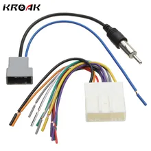 Kroak Car DVD Radio Install Stereo Audio Wiring Harness Cable Plugs Antenna Adapter For Nissan 2009-2013