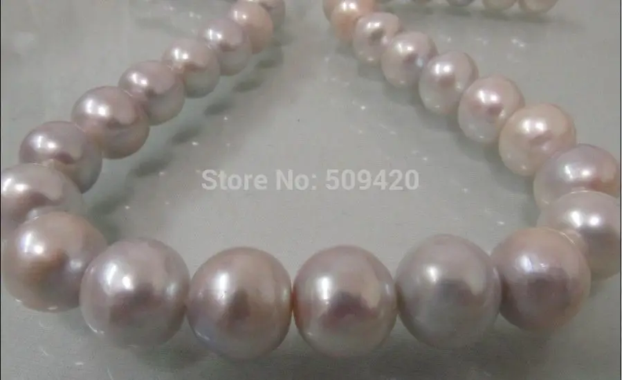 

~~ W&O658>>18"12-13mm Australian south sea silver white pearl necklace 14KGP