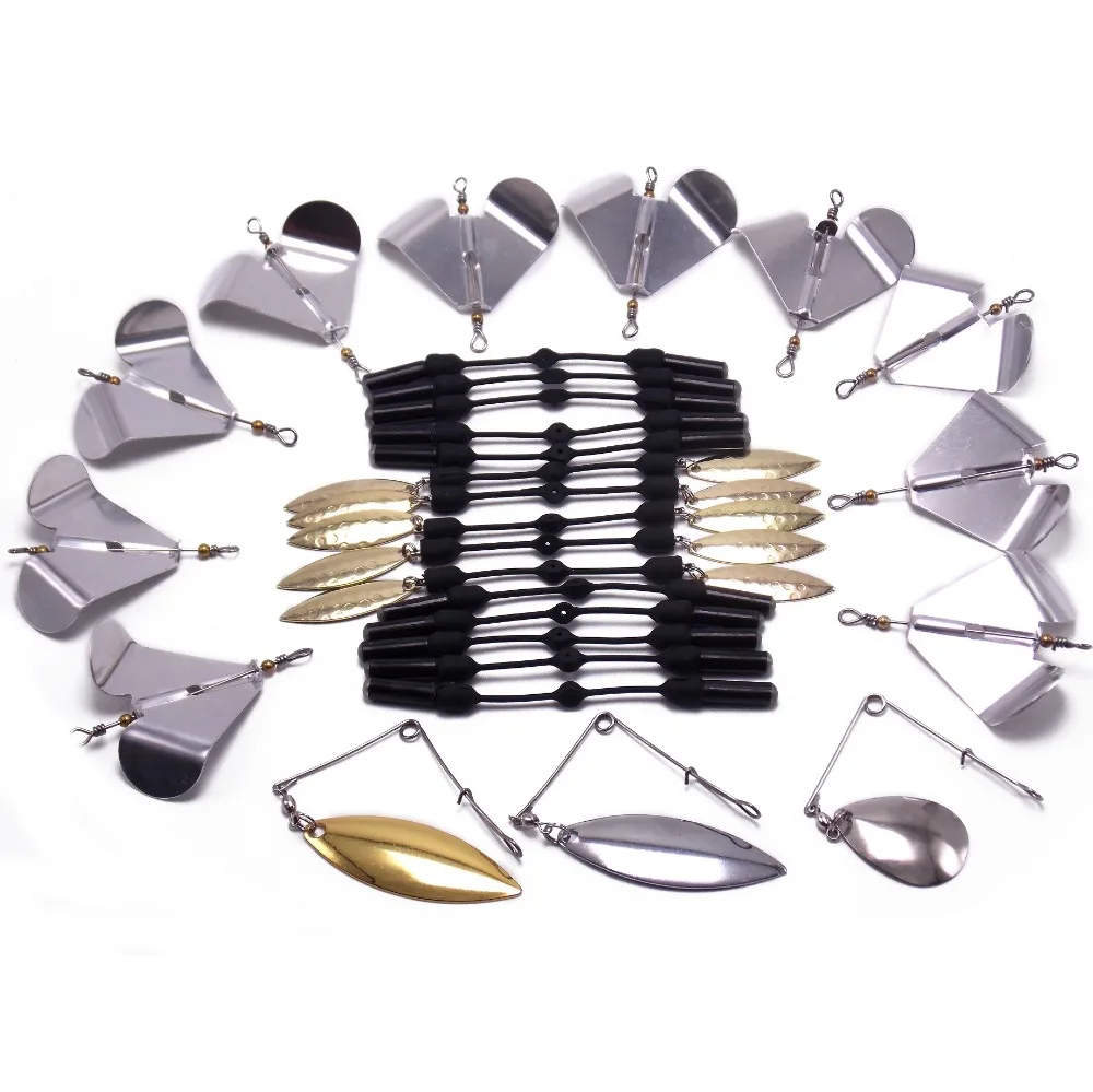 

CATCHSIF 28pcs Lure Customization Blades and rattles for Spinners buzzbaits Swim jigs and chatterbaits