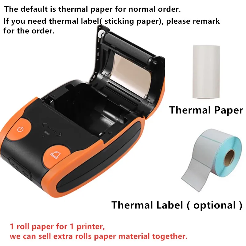ESC POS متوافق الروبوت بلوتوث ويندوز USB الباركود lable طابعة حرارية مزوّدة بخاصية البلوتوث سوبر ماركت متجر فاتورة طابعة