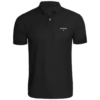 

Mens Captain Nautical Quote Embroidery Embroidered Polo Shirts