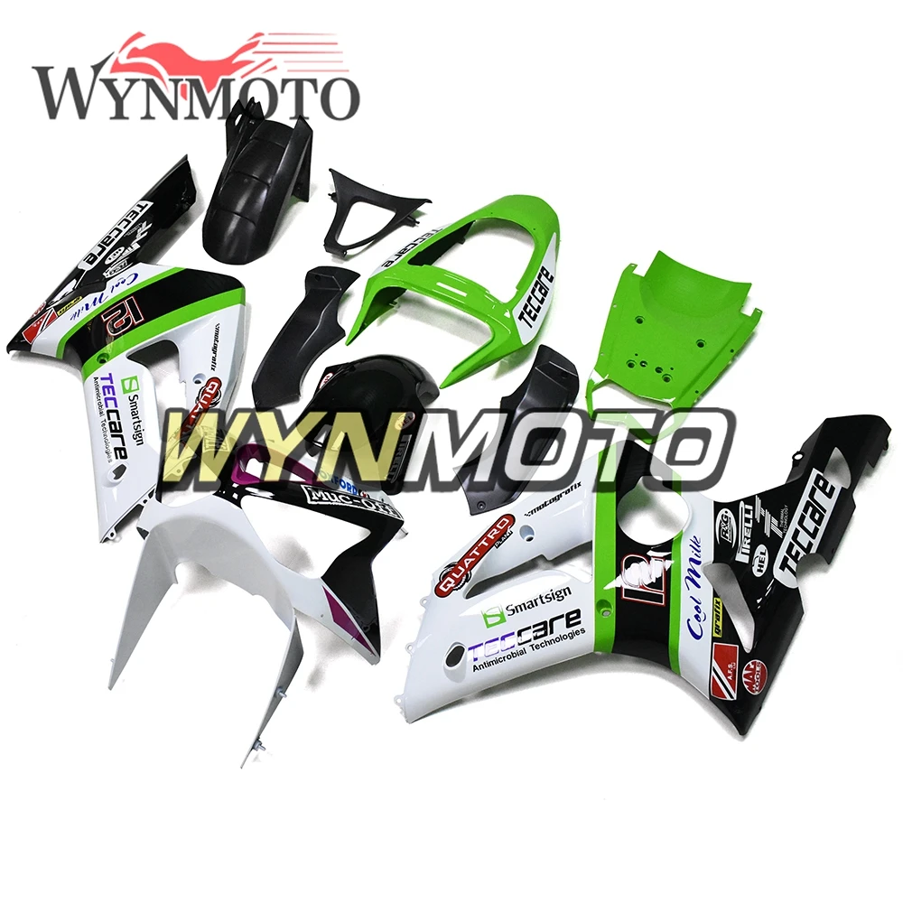 Белые красные зеленые полные Обтекатели для Kawasaki ZX 6R 03 04 ZX6R 2003 2004 год инъекции ABS