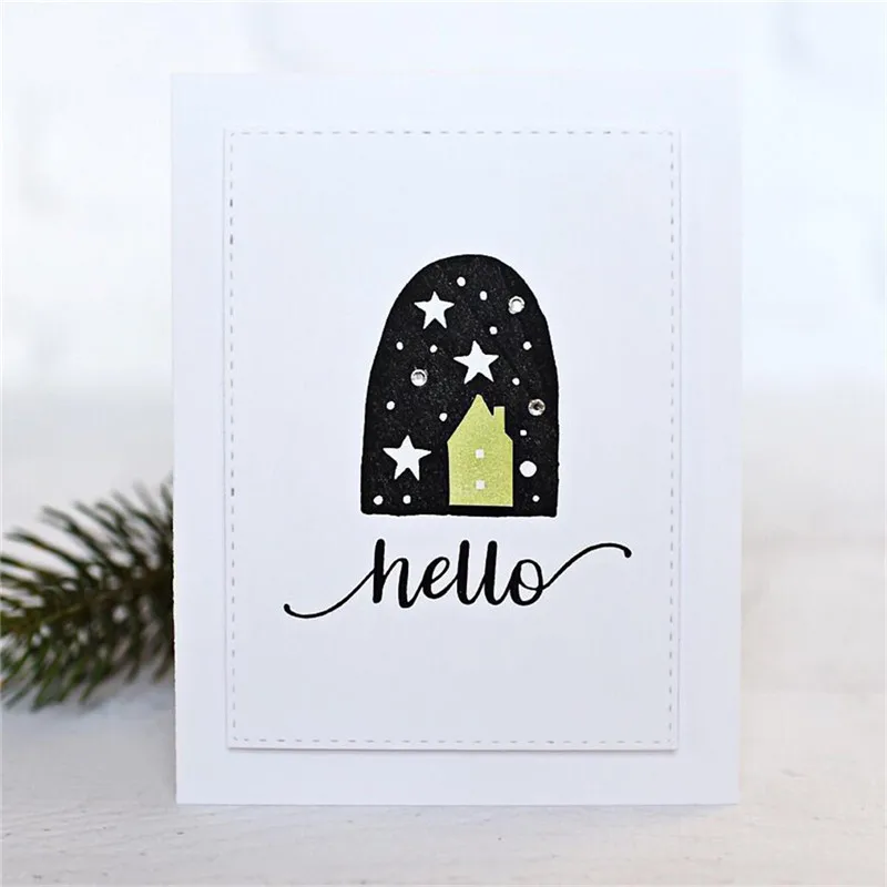 

InLoveArts 14Pc11*16cm Tree House Card Making Stamps Clear Stamps Scrapbooking Stamp Embossing Transparent Clear Silicone Stamp
