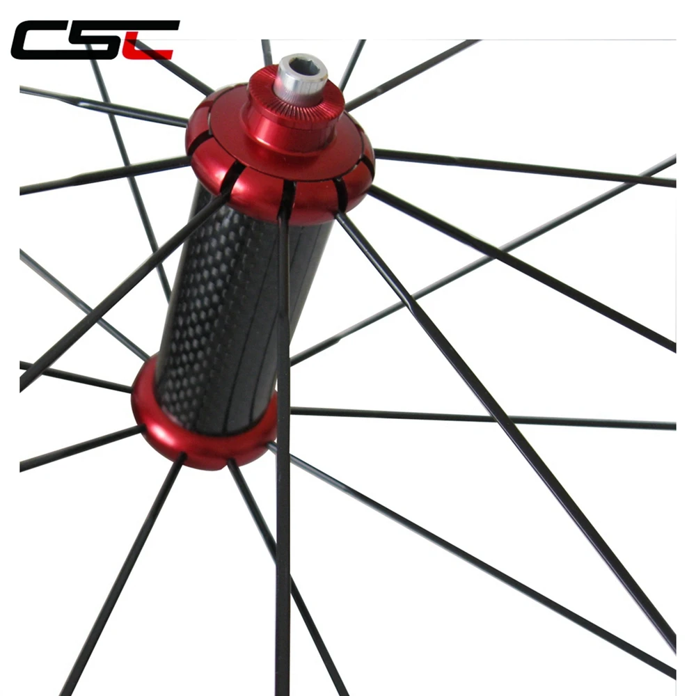 Cheap CSC U Shape Straight Pull 700C Clincher Carbon 50mm Wheels 25mm Width with Powerway R36 Carbon Hubs sapim pillar 1420 spokes 6 Cheap CSC U Shape Straight Pull 700C Clincher Carbon 50mm Wheels 25mm Width with Powerway R36 Carbon Hubs sapim pillar 1420 spokes 6
