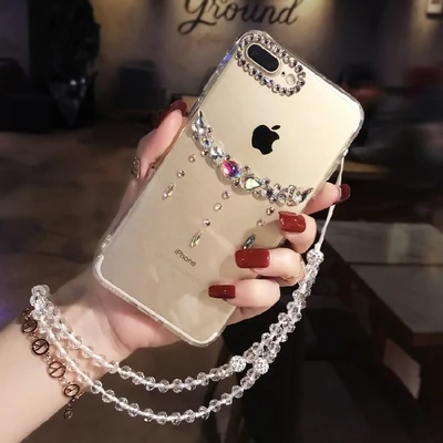 

Bling Rhinestone Crystal Diamond Soft Back Phone Case Cover For Samsung Galaxy S7 S6 edge S8 S9 S10 Plus Lite E N5 N8 N9 Coque