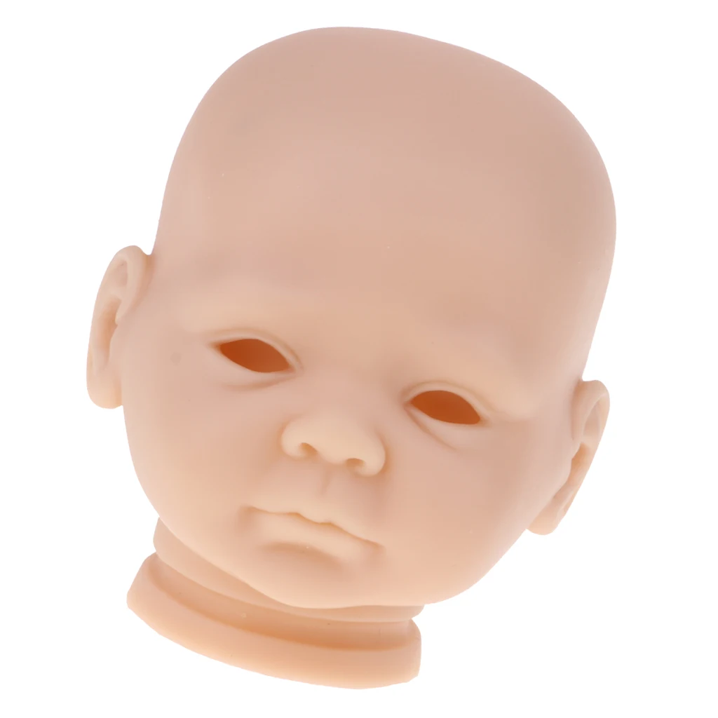 Handmade 20inch Doll Body Parts Soft Vinyl Blank Awake Baby Doll Head Model Kids Dolls Making Craft Arts Accessories