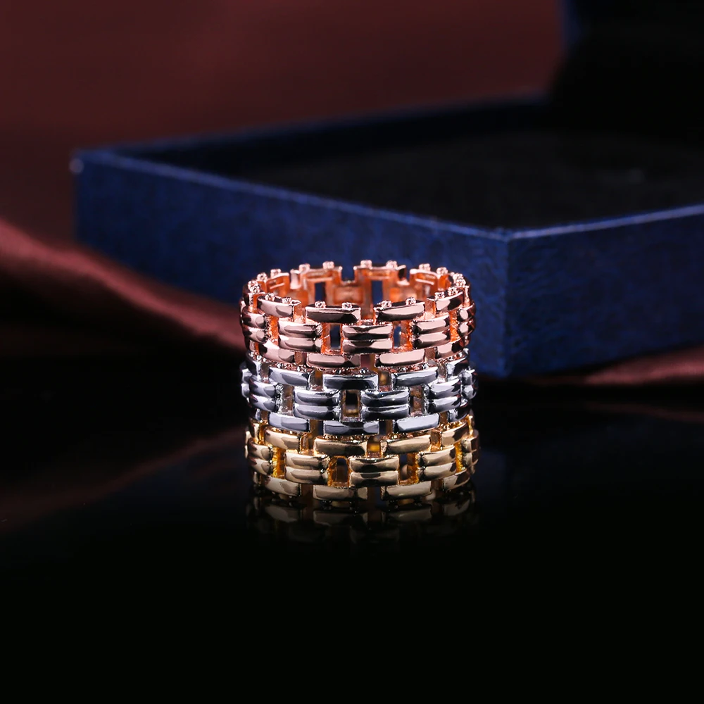 Huitan Древний Рим Стильные панк прочные мужские кольца серебро золото розовое золото цвет доступны оптом много и оптом полые мужские кольца