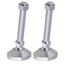 Углеродистая сталь 60 мм Диаметр M16x100mm резьба фиксированные регулируемые ножки для машинной МЕБЕЛИ ноги Pad Максимальная нагрузка 2 тонн упаковка из 2