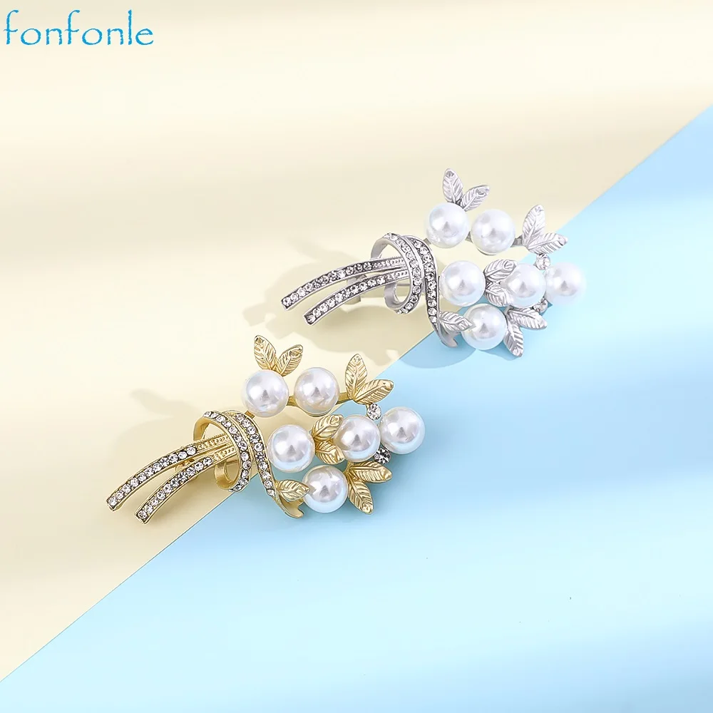 

Korean version Pearl Brooch Fashion Accessories Pin Hat Accessories