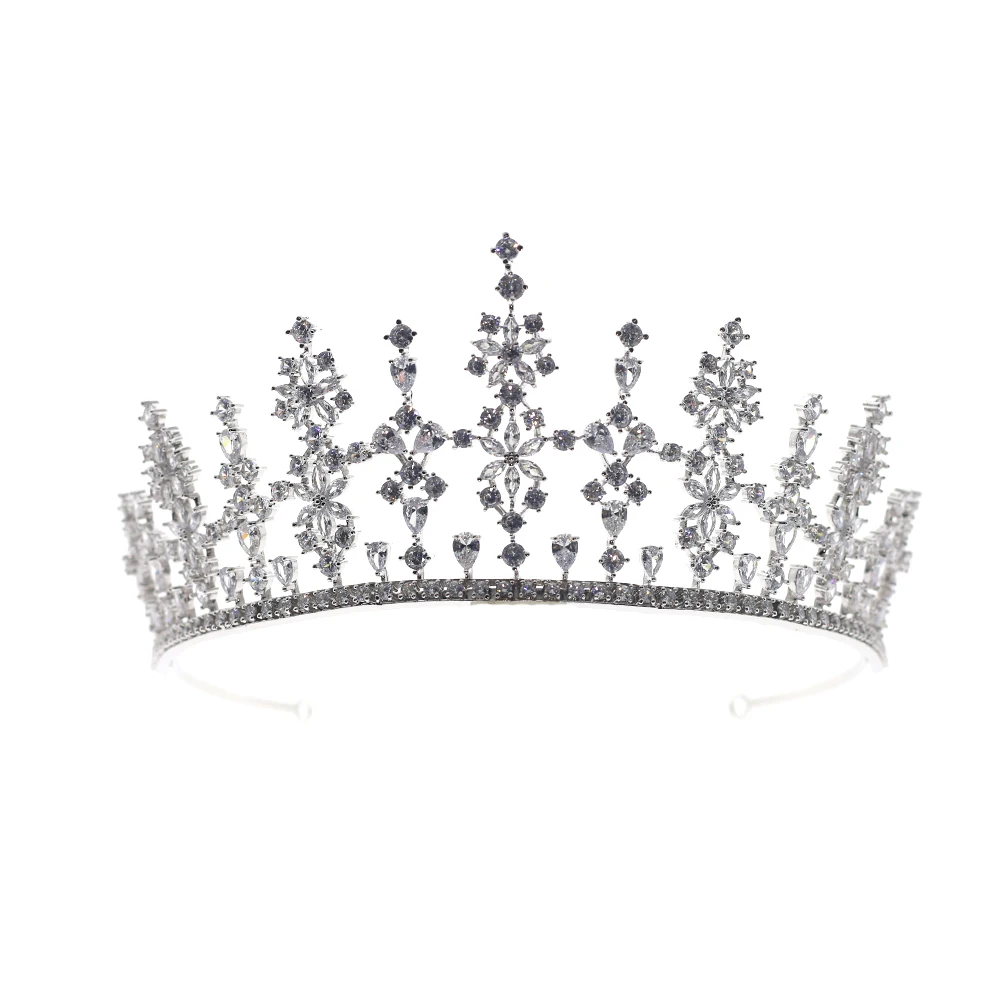 

Wedding hair accessories zircon big silver headdress fashion bride headband crown accessories female accessories