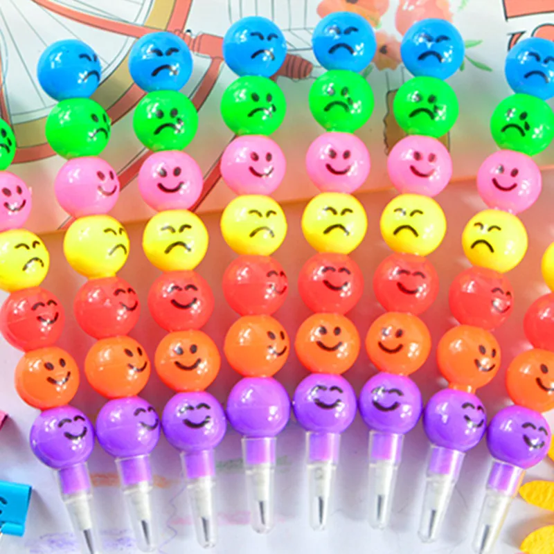 8 шт. Милая цветная ручка ледяной сахар улыбающееся лицо креативный эскиз карандаш игрушки для детей ребенок учится живопись подарки для школы и офиса инструмент