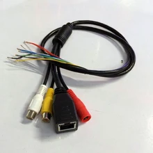 Плата камеры Удлинительный кабель RJ45+ DC+ аудио вход+ Аудио Выход CCTV аксессуары сетевой кабель косичка для безопасности ip-камеры AR-A