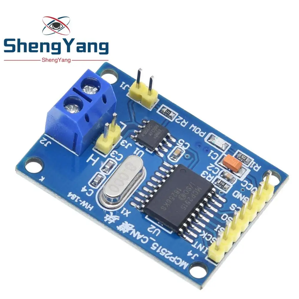 

ShengYang 1PCS MCP2515 CAN Bus Module Board TJA1050 Receiver SPI For 51 MCU ARM Controller NEW