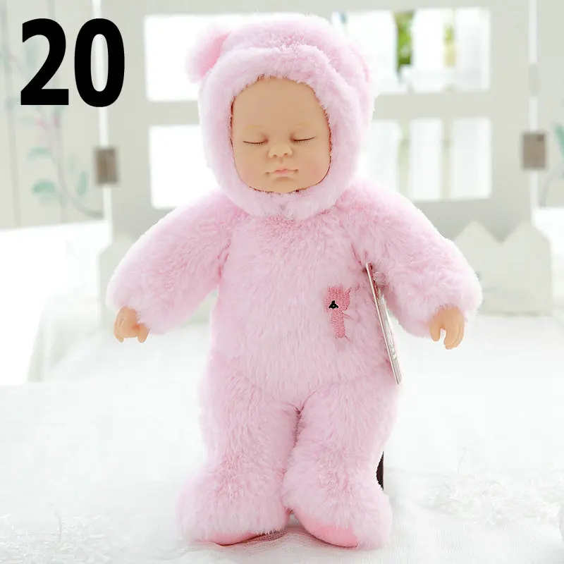 25 см силиконовая кукла reborn baby doll 17 дюймов спящие Младенцы reborn closplay кролик розовый белый Рождественский подарок для детей - Цвет: 20