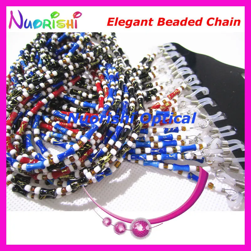 

12pcs Nice Steel Wire Rope Beaded Eyeglasses Sunglasses Eyewear Spectacle Chain Cords Lanyard free shipping L836