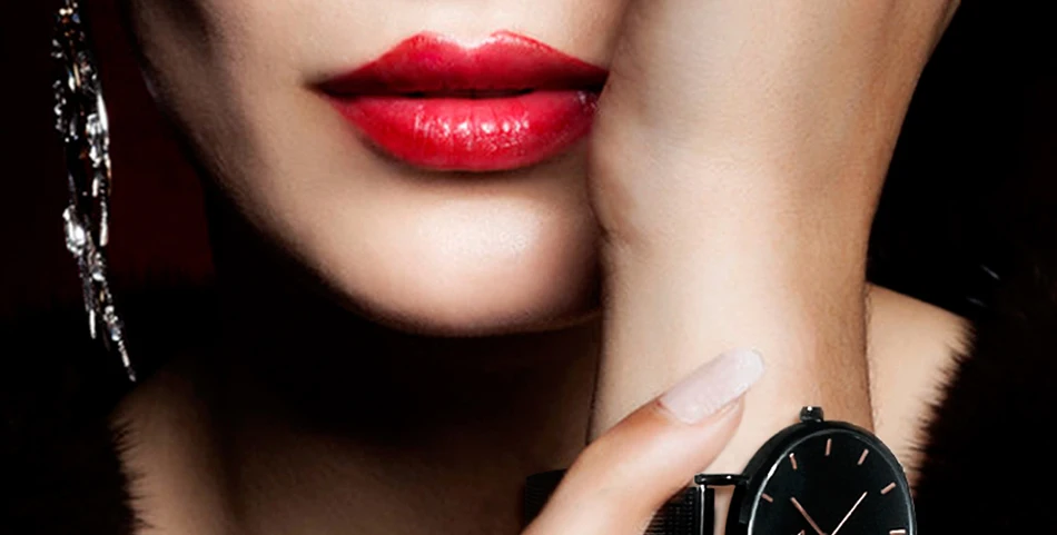 SK женские часы лучший бренд Для женщин часы черный браслет часы Нержавеющая сталь ультра тонкий кварцевые часы relogio feminino saat