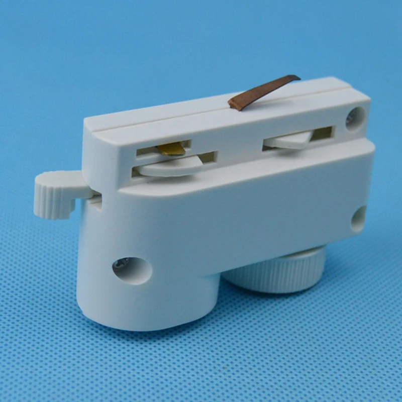 LED Track Light Head Metal Halide Track Lighting Accessories two wire guide rail connector shell spotlights track box