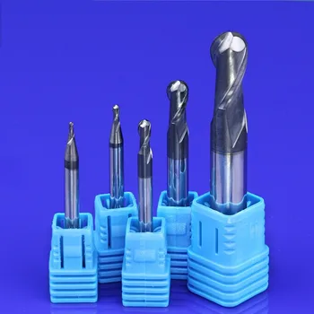 

1PC 2 flutes ball nose end mill R1.0*4L1*50L*4D HRC45 milling cutter Flute Length 4MM solid carbide end mills2279