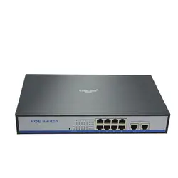 HYY8 умный рабочий стол настенное крепление управлять 8 + 2 gigabit ethernet 150 w IEEE802.3af/at poe для 960 P/1080 P 2MP 3MP HD, ip-камера