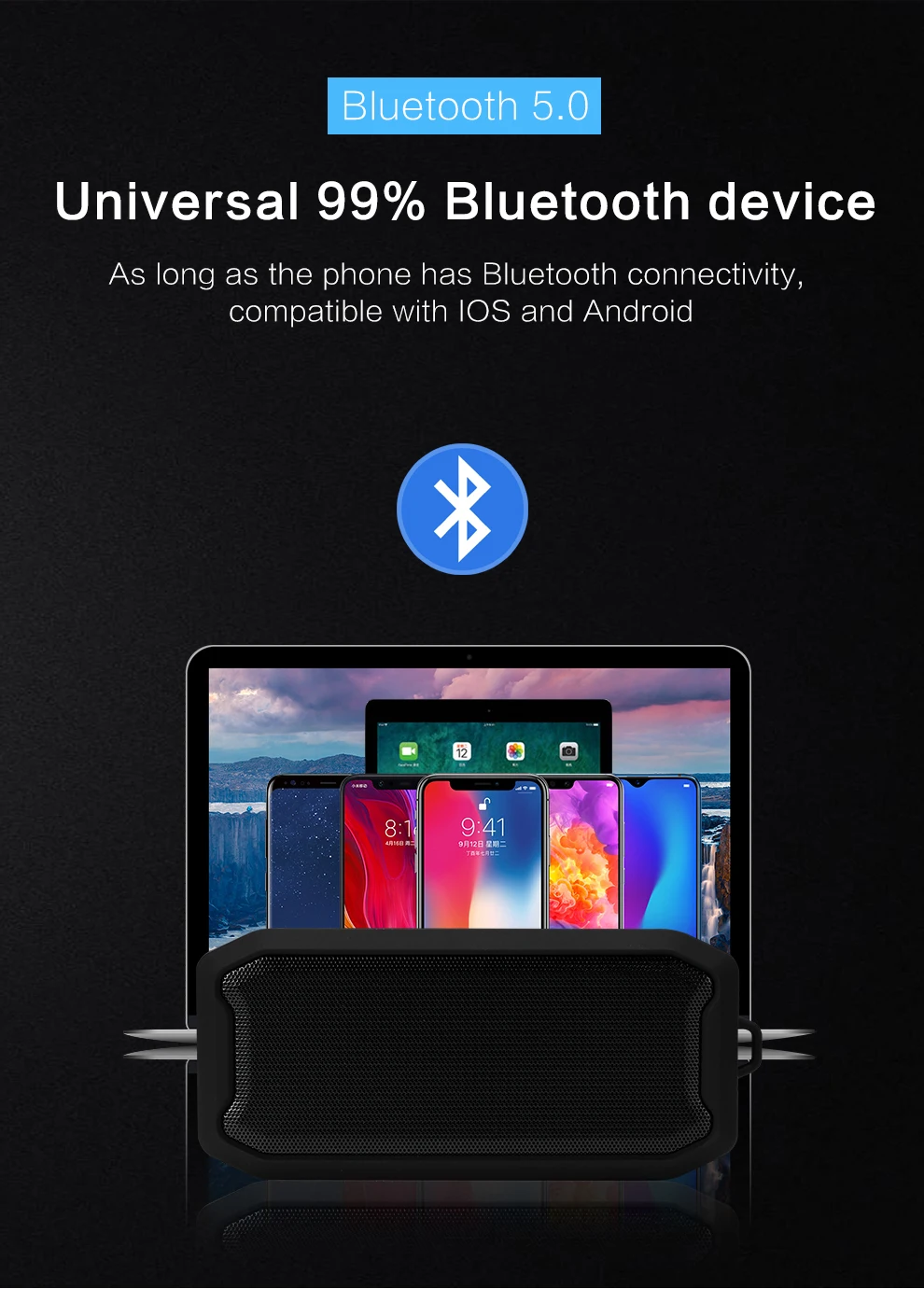 Превосходное качество IPX7 водонепроницаемый Bluetooth динамик открытый портативный путешествия Bluetooth 5,0 сабвуфер U диск TF карта беспроводной Вызов