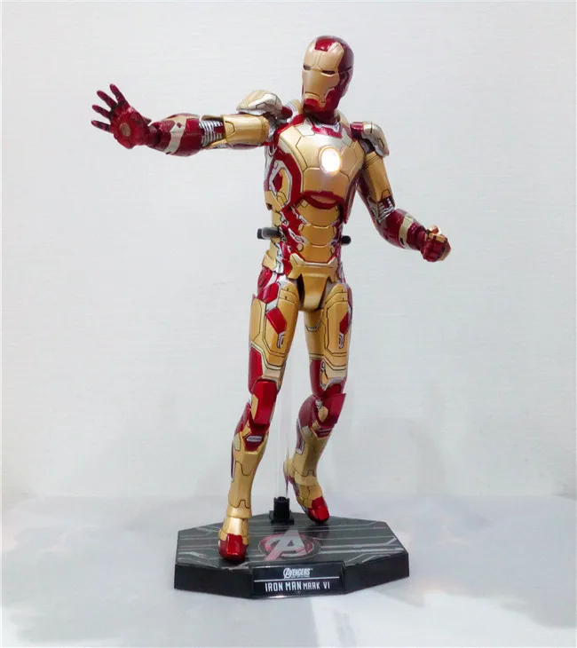 HC HotToys Мстители Железный человек Марк XLII Gloden ПВХ Фигурки игрушки - Цвет: golden no box