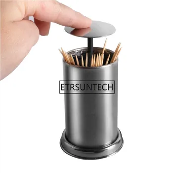 

Stainless Steel Toothpick Holders Hotel Restaurant Home Table Decorations Cotton Swab Box Storage Containers Kitchen Accessories