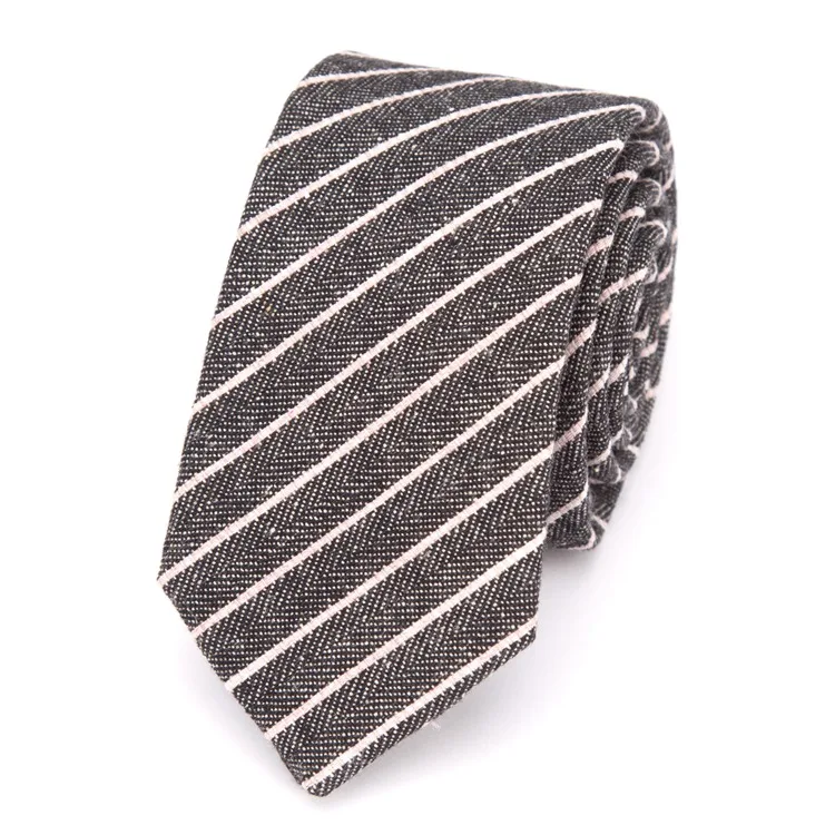 Мужской полосатый галстук Хлопок Узкие галстуки для мужчин Мода для формальных и деловых встреч и торжеств галстук-бабочка платье рубашка аксессуары галстук - Цвет: YJ-24-L02