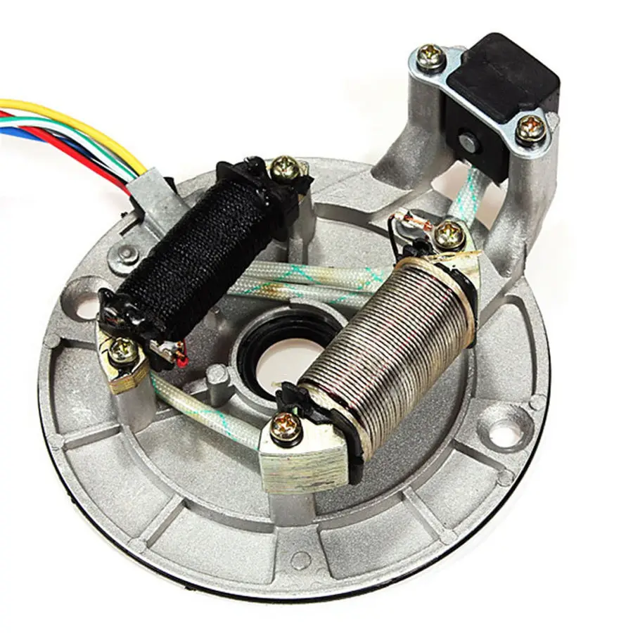 Новая магнитная статорная пластина ротора 50cc 70cc 90cc 110cc 125cc питбайк pitbike Кроссовый мотоцикл ATV Quad Pit Trail мотоцикл 2 катушки