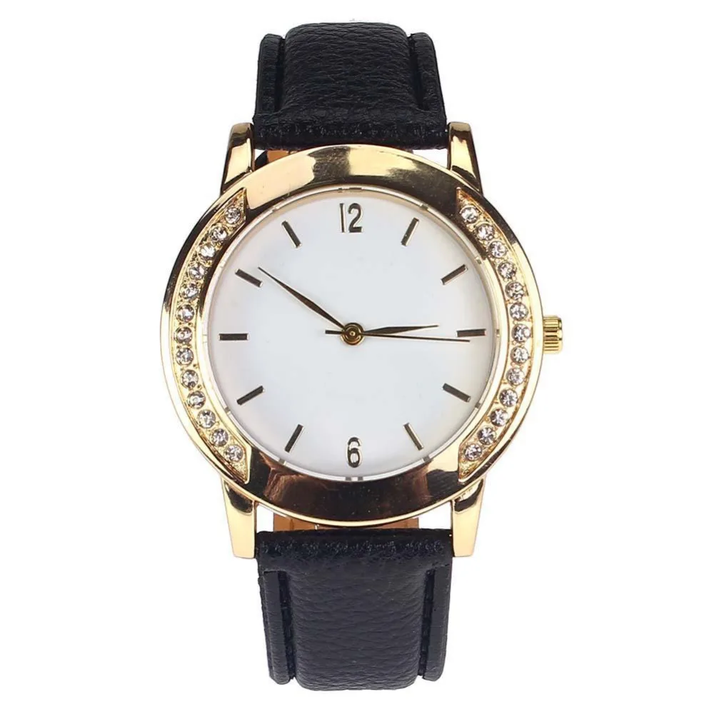 

Fashion Ladies Quartz Watch Women Rhinestone Leather Casual Women's reloje mujer montre femme